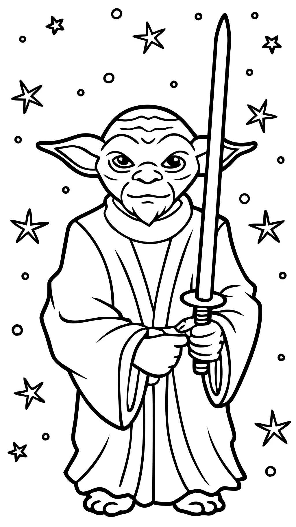 coloriages Star Wars Yoda